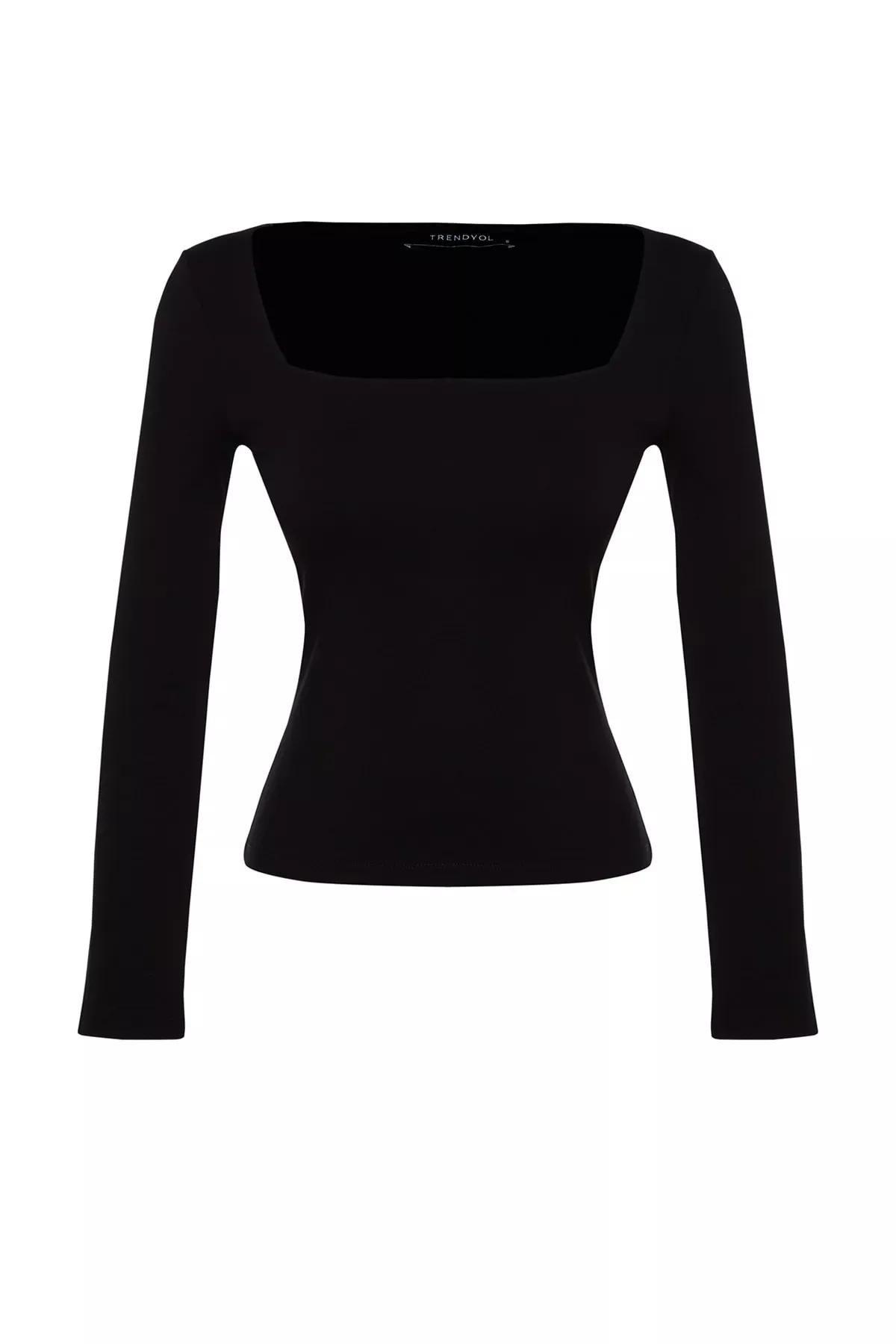 بلوزة مُحاكة، أسود, BLACK, large image number 5