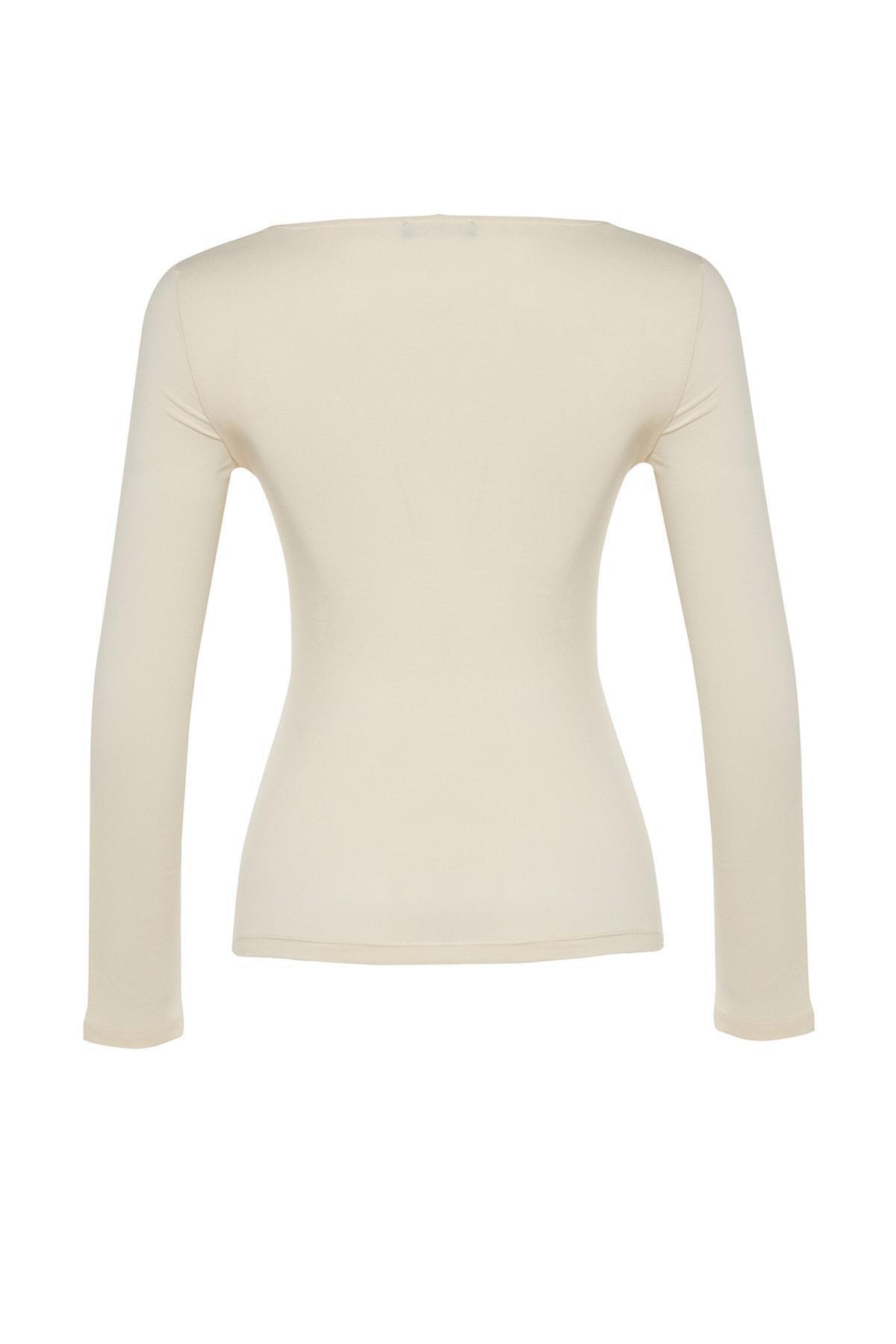 White Flexible Square Collar Blouse, , large image number 7
