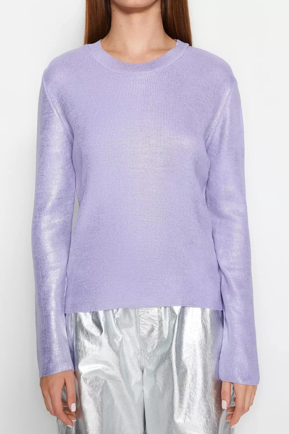 Purple Knitwear Sweater, Lilac, large image number 3