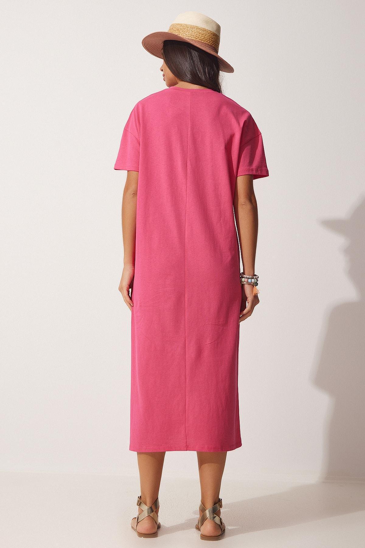Pink Straight Cotton Dress, , large image number 2