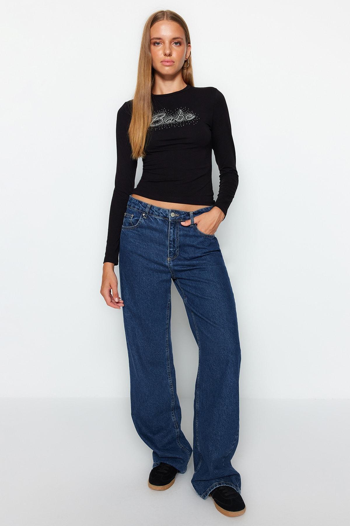 Black Fitted Cotton Shirt, BLACK, large image number 1