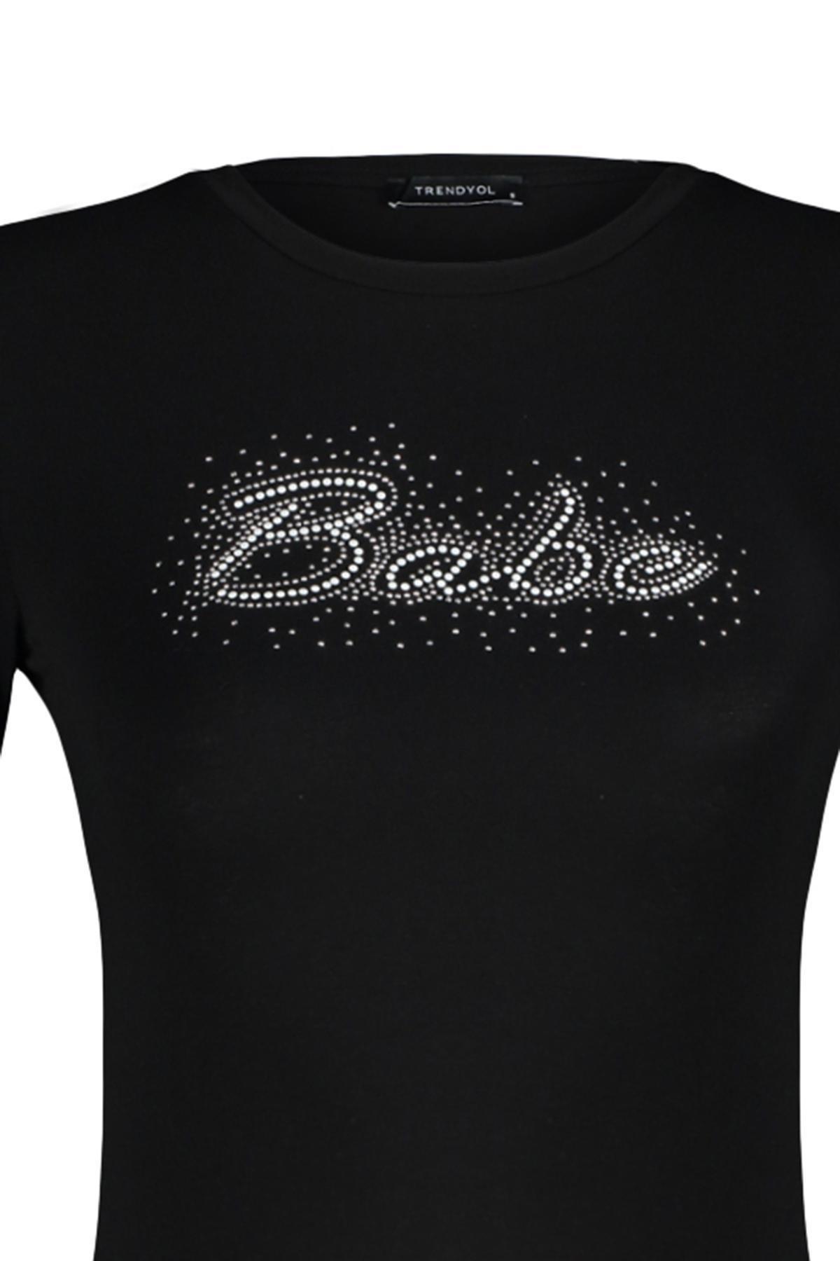 Black Fitted Cotton Shirt, BLACK, large image number 6