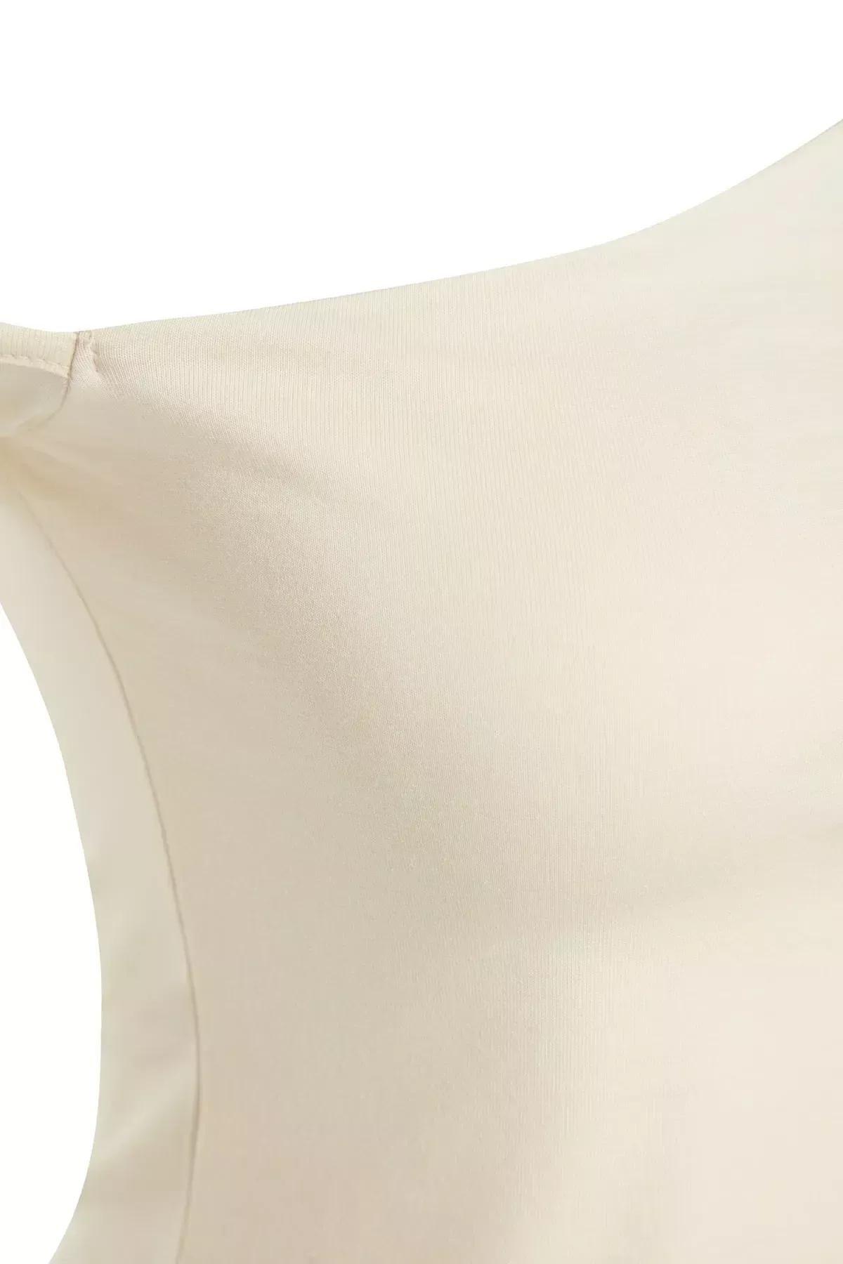 White One-Shoulder Blouse, STONE, large image number 6