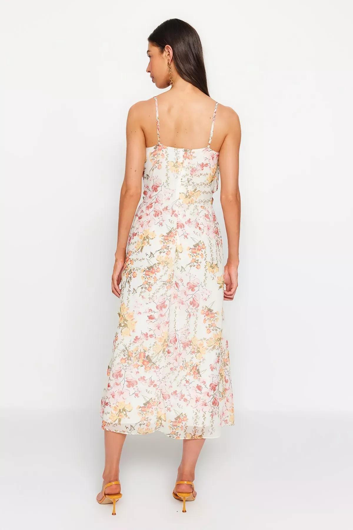 Ecru Woven Maxi Dress, Ecru, large image number 5