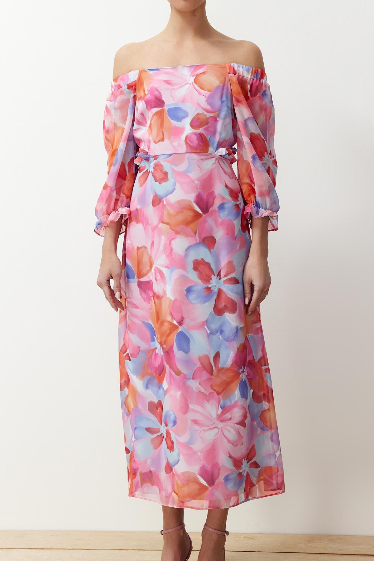 Floral Bardot Romantic Maxi Dress, , large image number 3