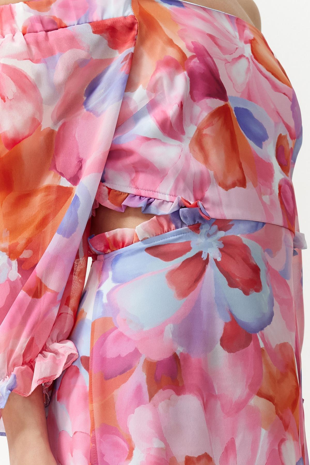 Floral Bardot Romantic Maxi Dress, , large image number 4
