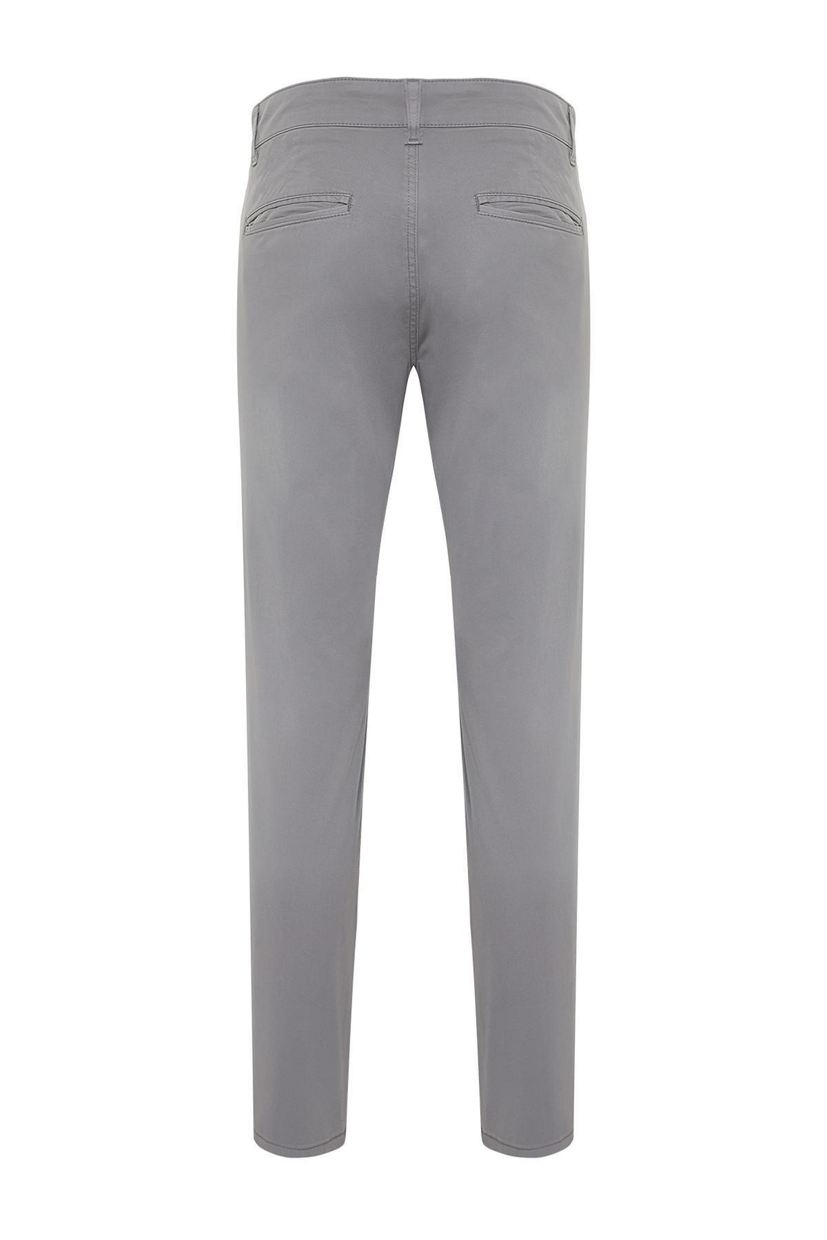 Trendyol - Grey Slim Chino Trousers