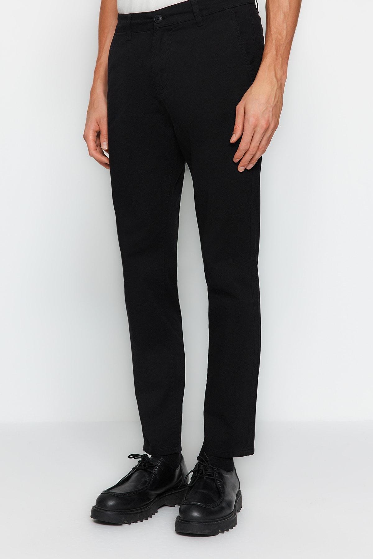 Black Straight Pants, , large image number 1
