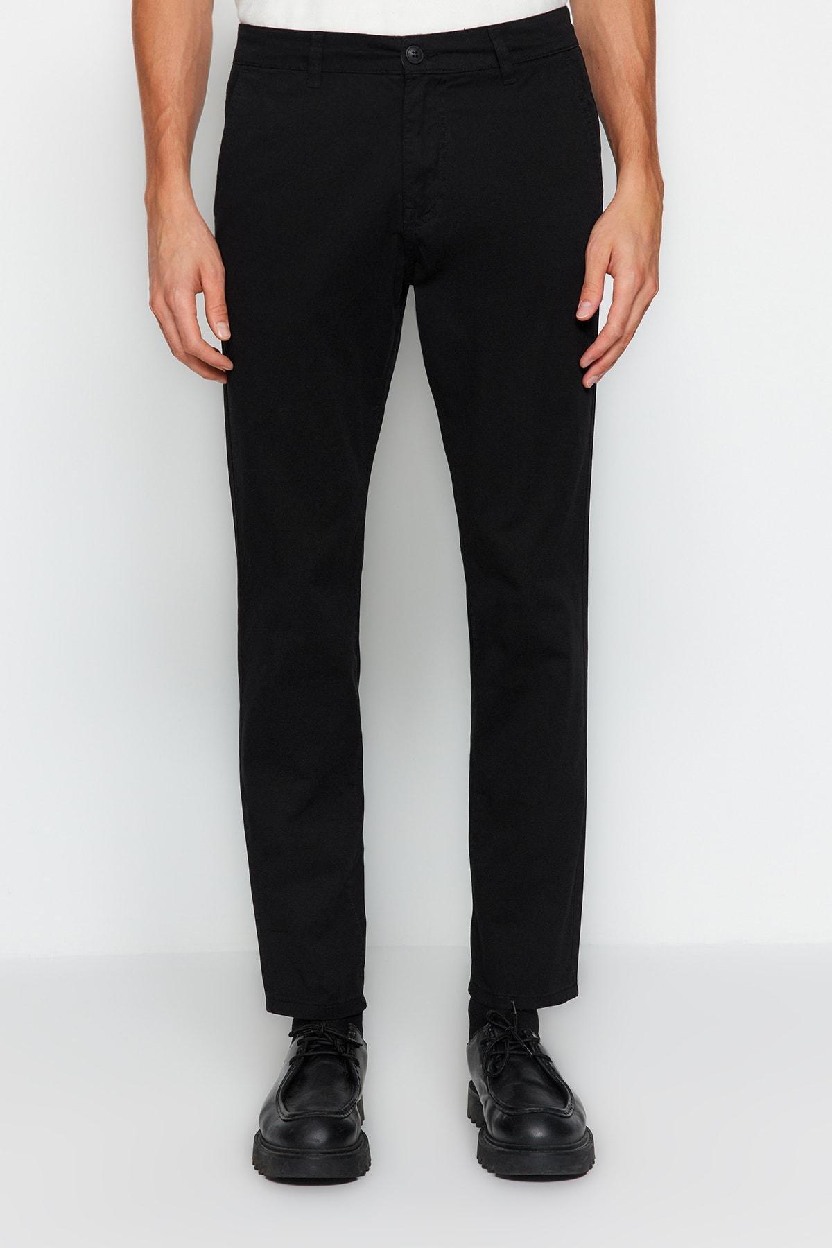 Black Straight Pants, , large image number 3