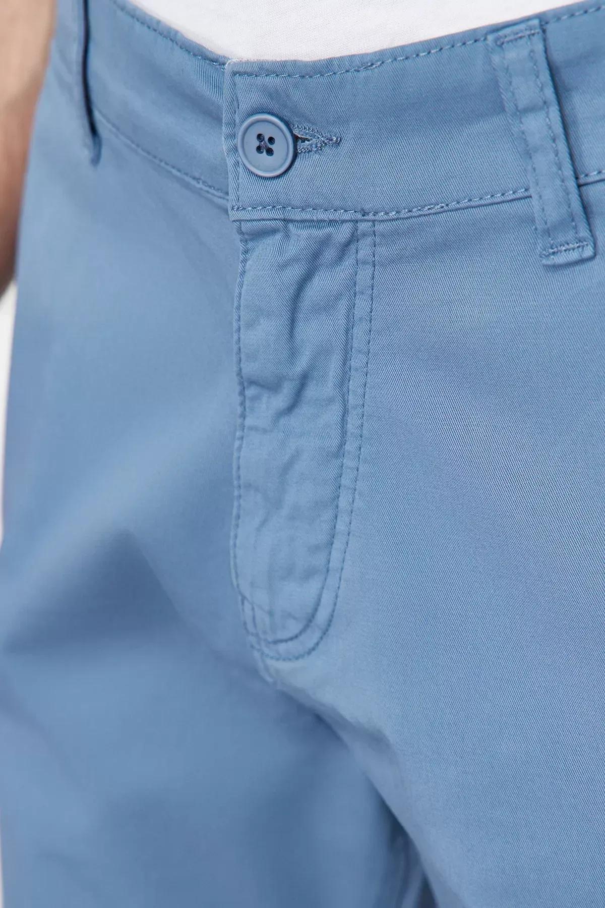 Blue Slim Chino Trousers, LIGHT BLUE, large image number 4