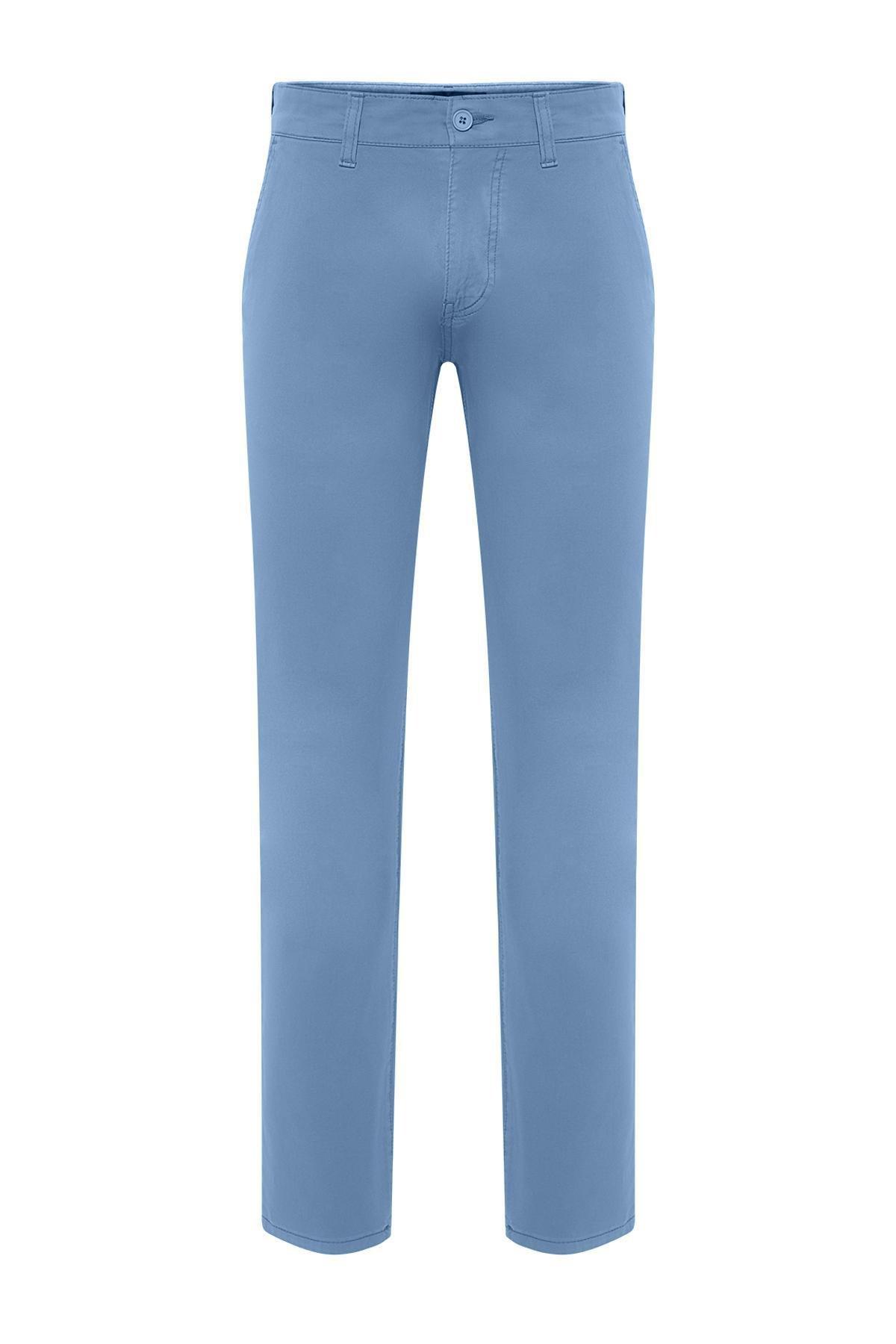 Blue Slim Chino Trousers, , large image number 5