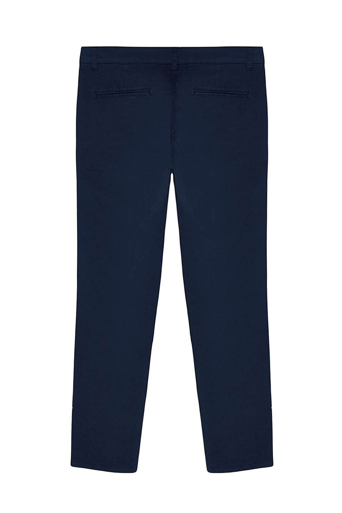 Navy Straight Pants, , large image number 3