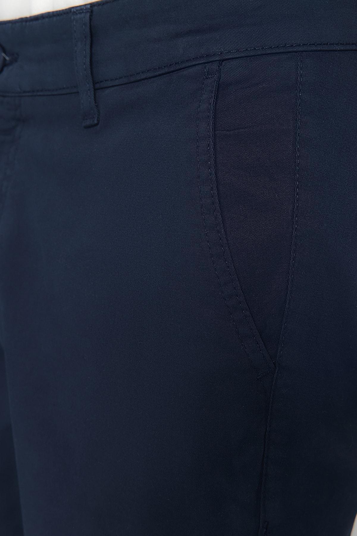 Navy Straight Pants, , large image number 5