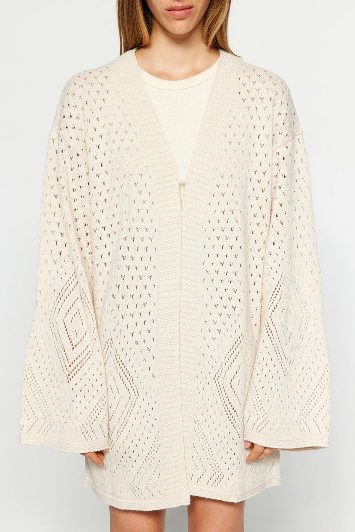Grey Oversize Knitwear Cardigan, , large image number 3