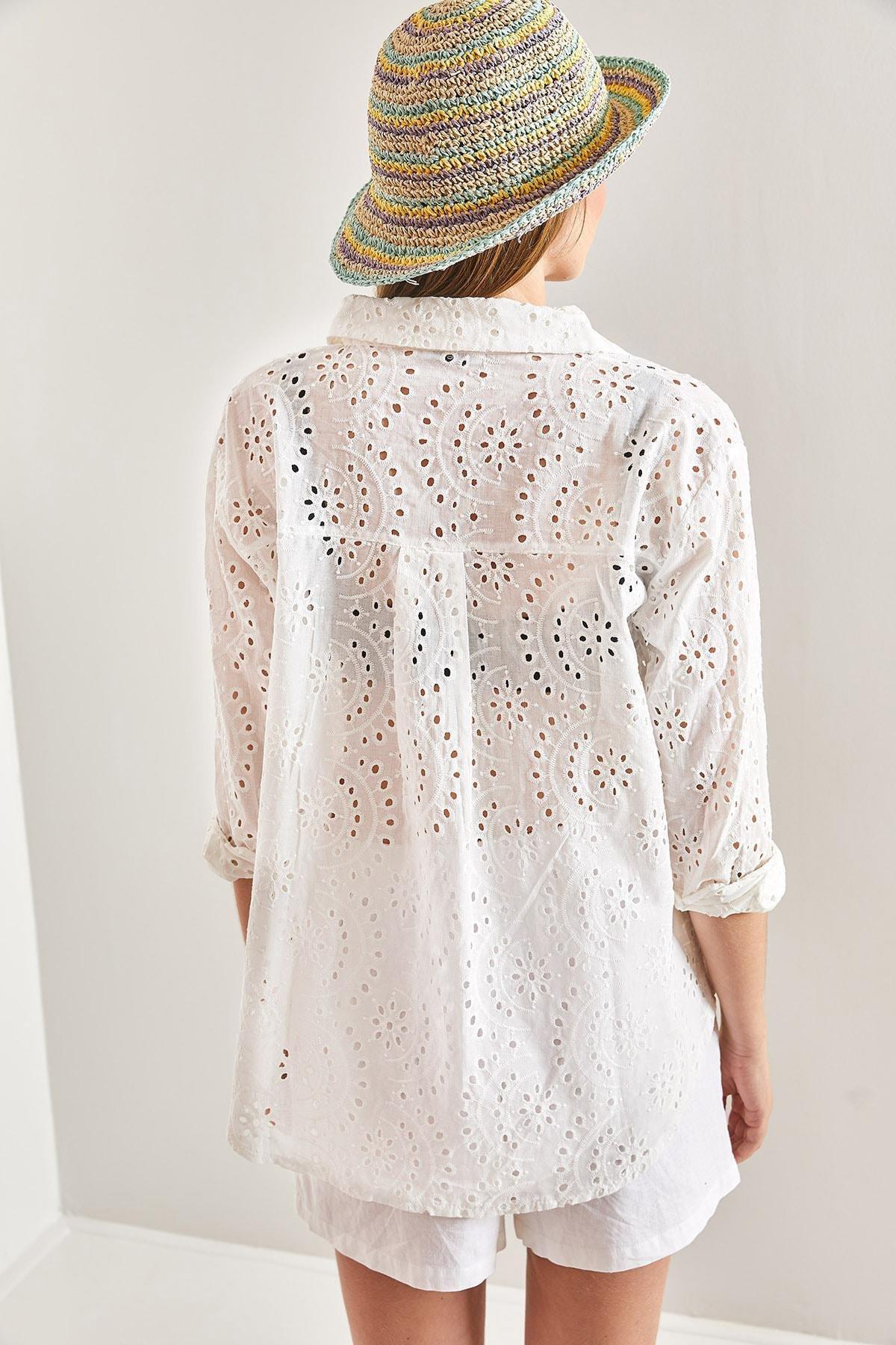 White Laced Shirt, , large image number 3