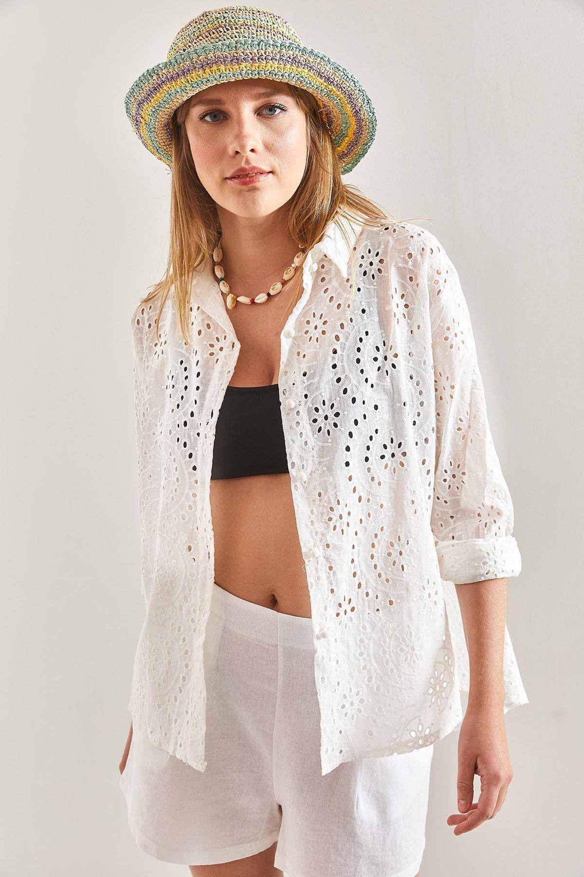White Laced Shirt, , large image number 4
