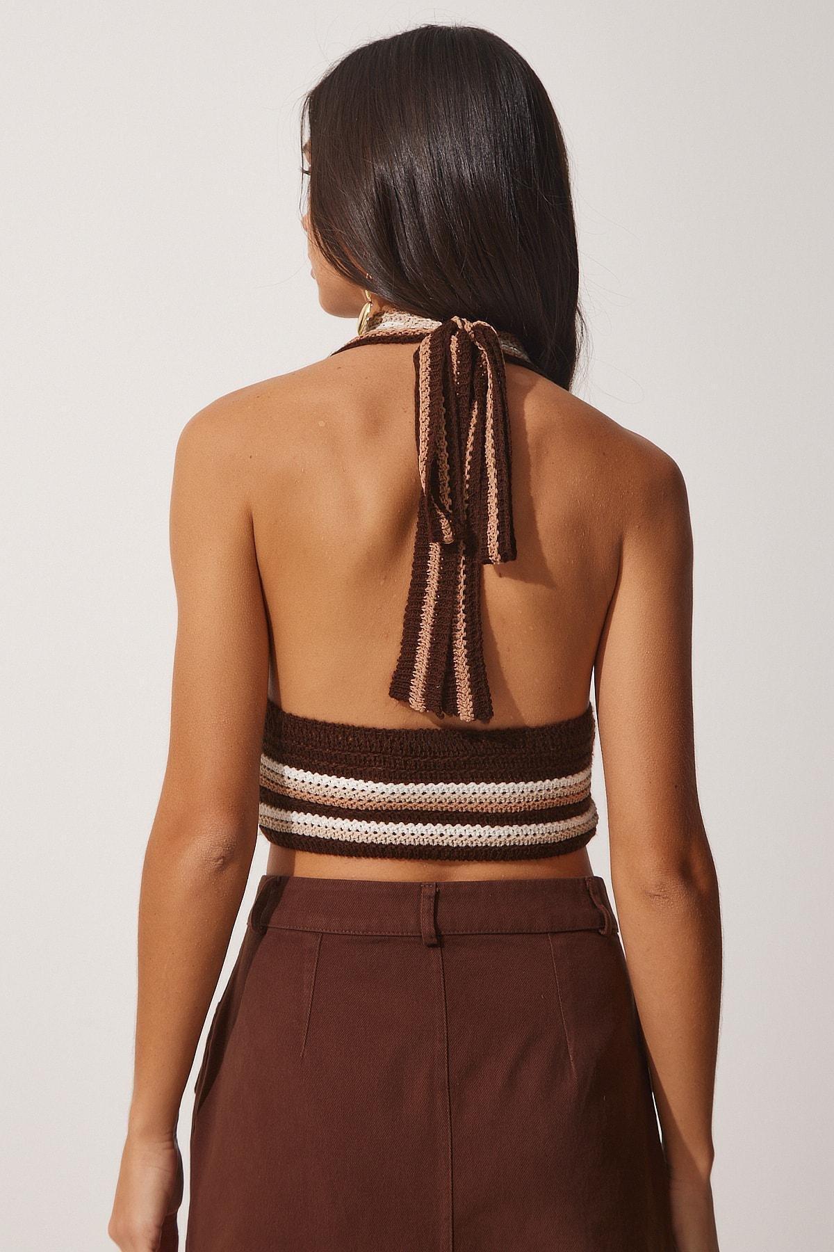 Brown Basic Blouse, Brown, large image number 3