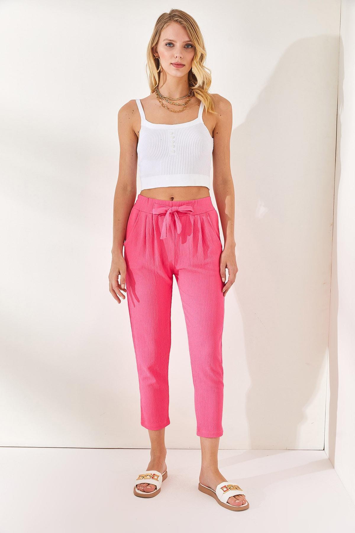 Pink boyfriend hot sale pants