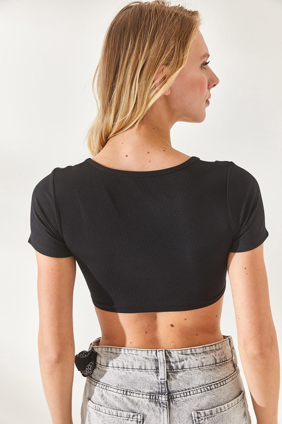 Black Slim Fit Blouse, , large image number 5