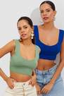 Cool & Sexy - Multicolour Knitwear Crop, Set Of 2