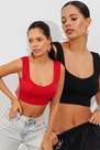 Cool & Sexy - Multicolour Knitwear Crop Top, Set Of 2