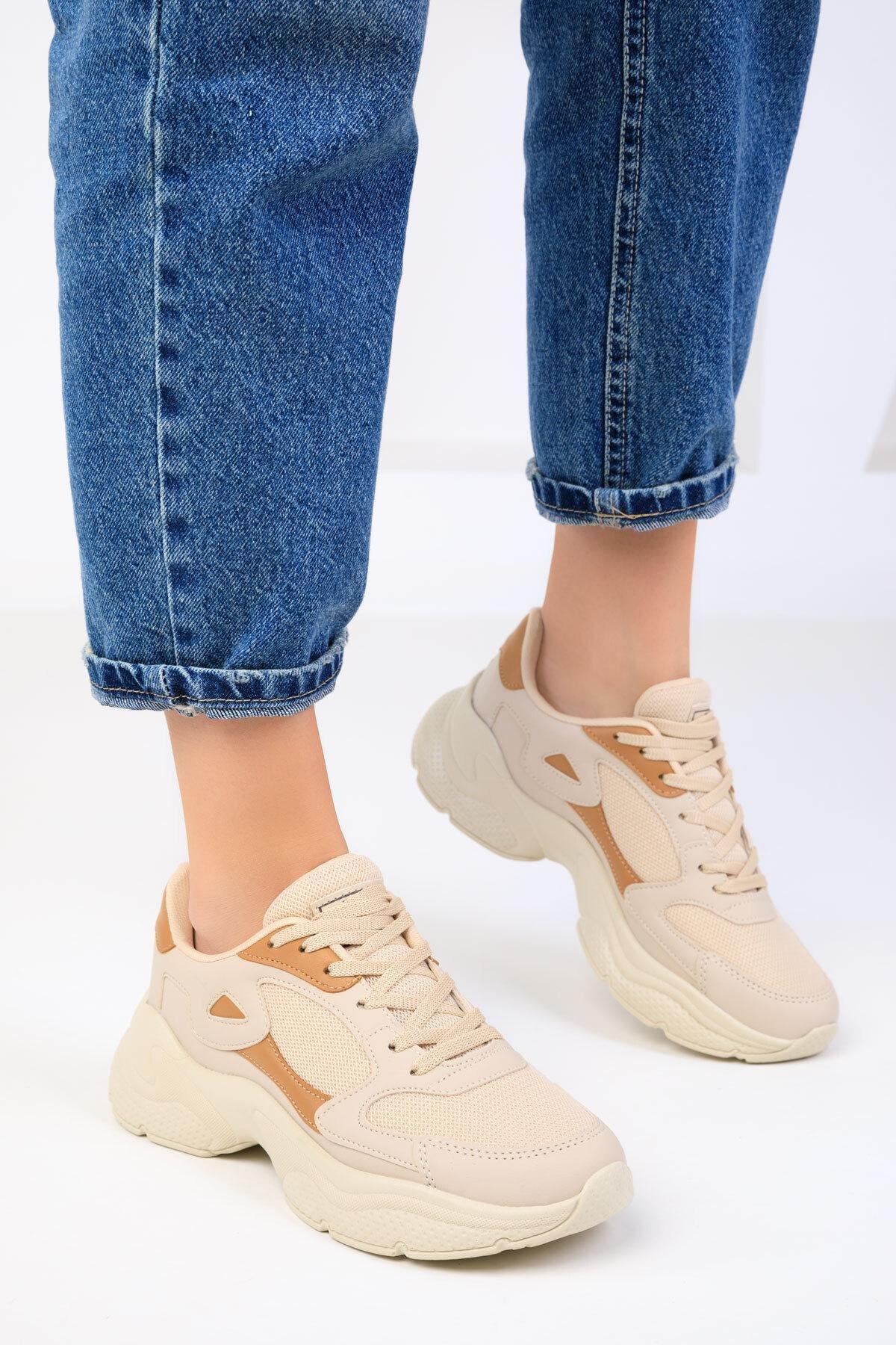 Beige Casual Sneakers, C101_2051, large image number 0