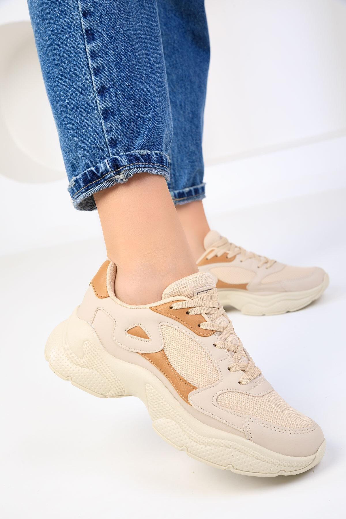 Beige Casual Sneakers, , large image number 4