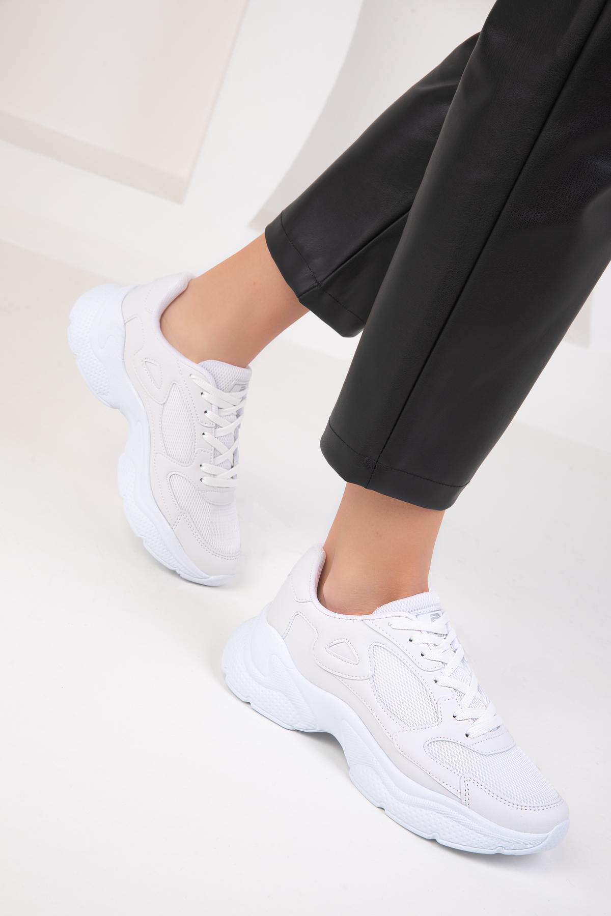 White Casual Sneakers, , large image number 1