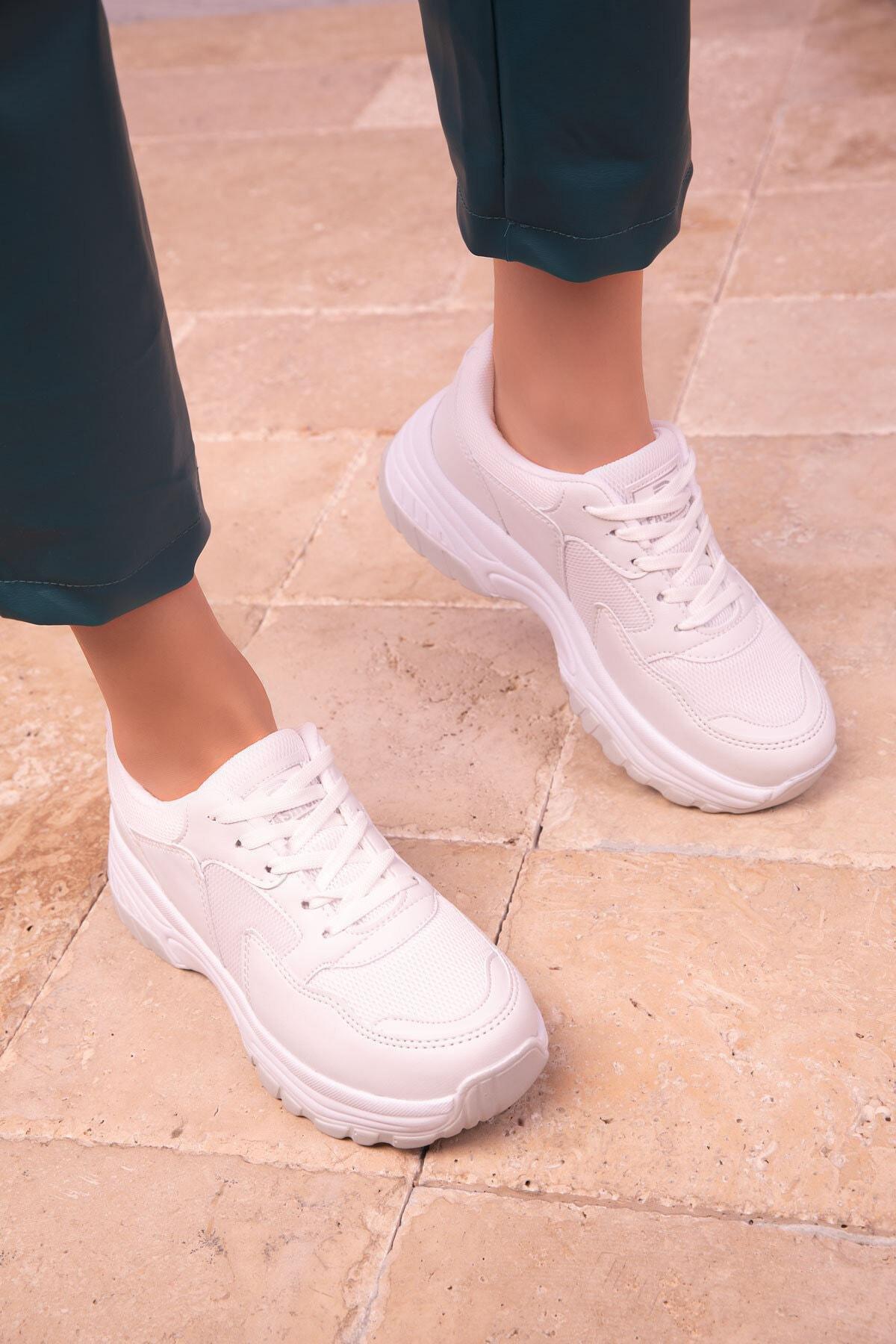 White Casual Sneakers, White, large image number 3