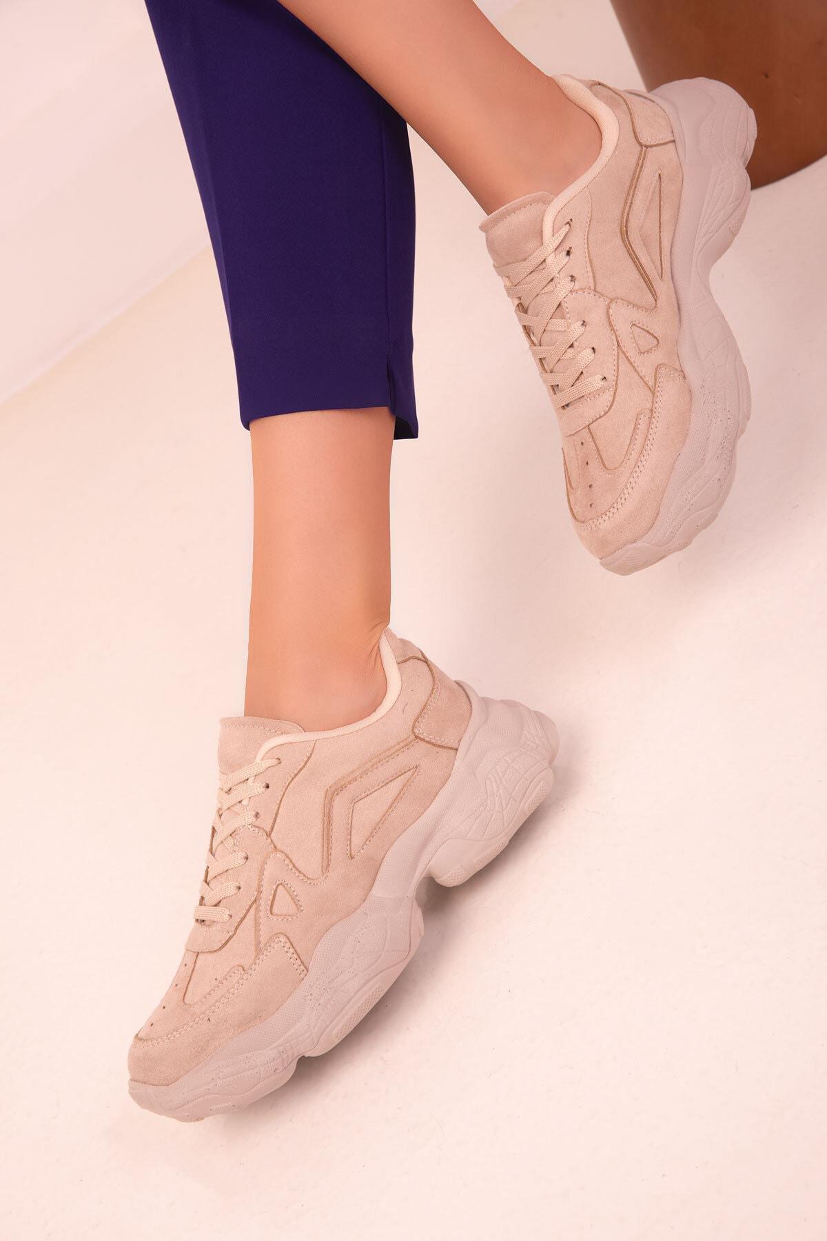 حذاء رياضي من الشمواه، بيج, C101_2041, large image number 1