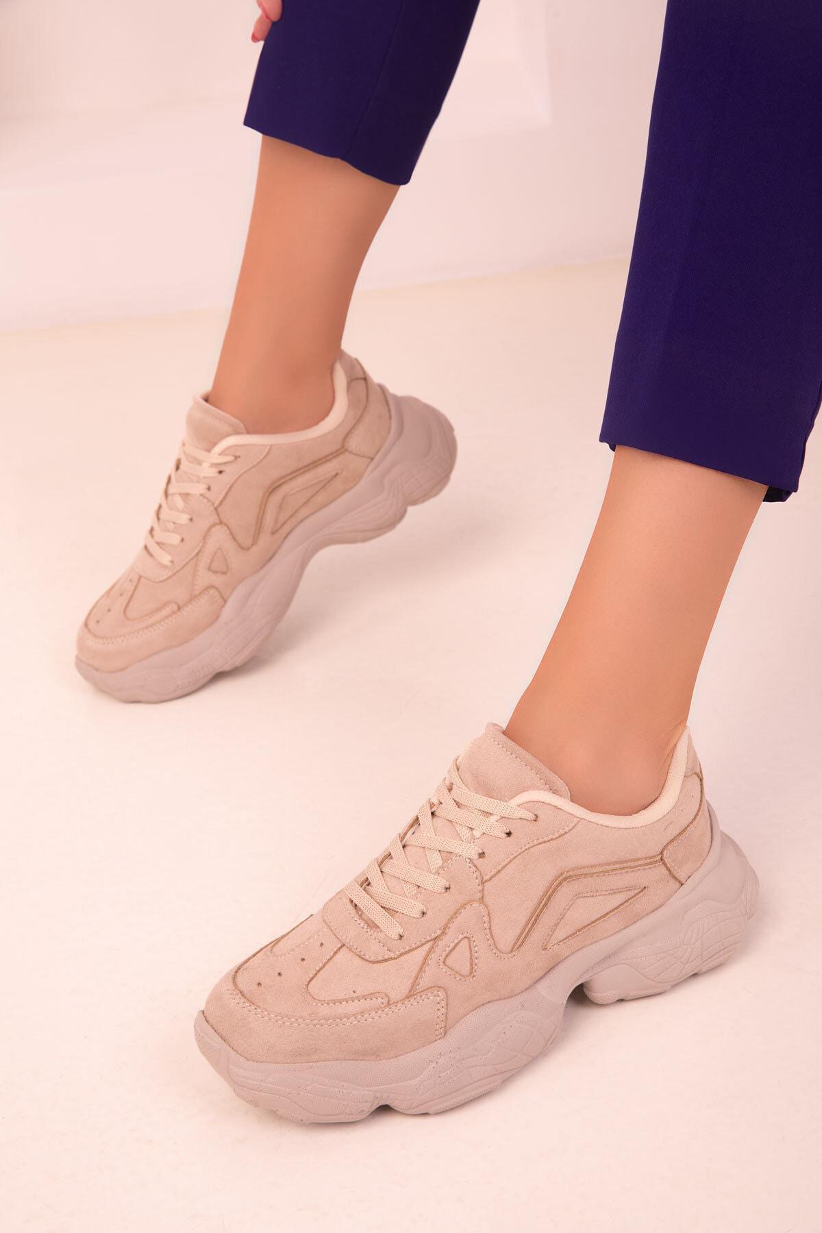 حذاء رياضي من الشمواه، بيج, C101_2041, large image number 2