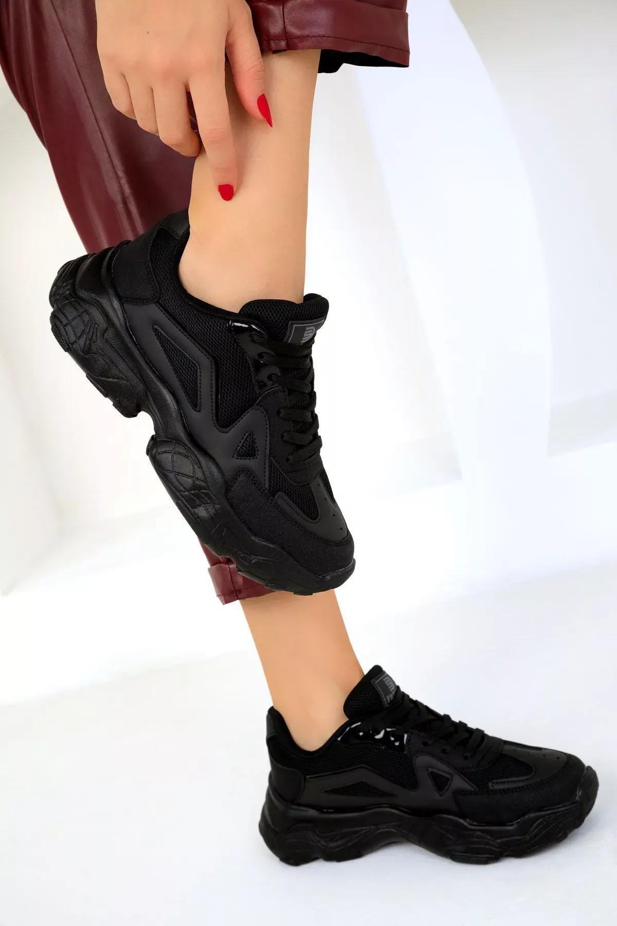 Black Casual Sneakers, , large image number 0