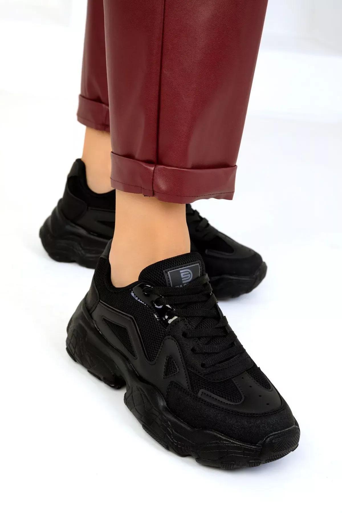 Black Casual Sneakers, , large image number 4