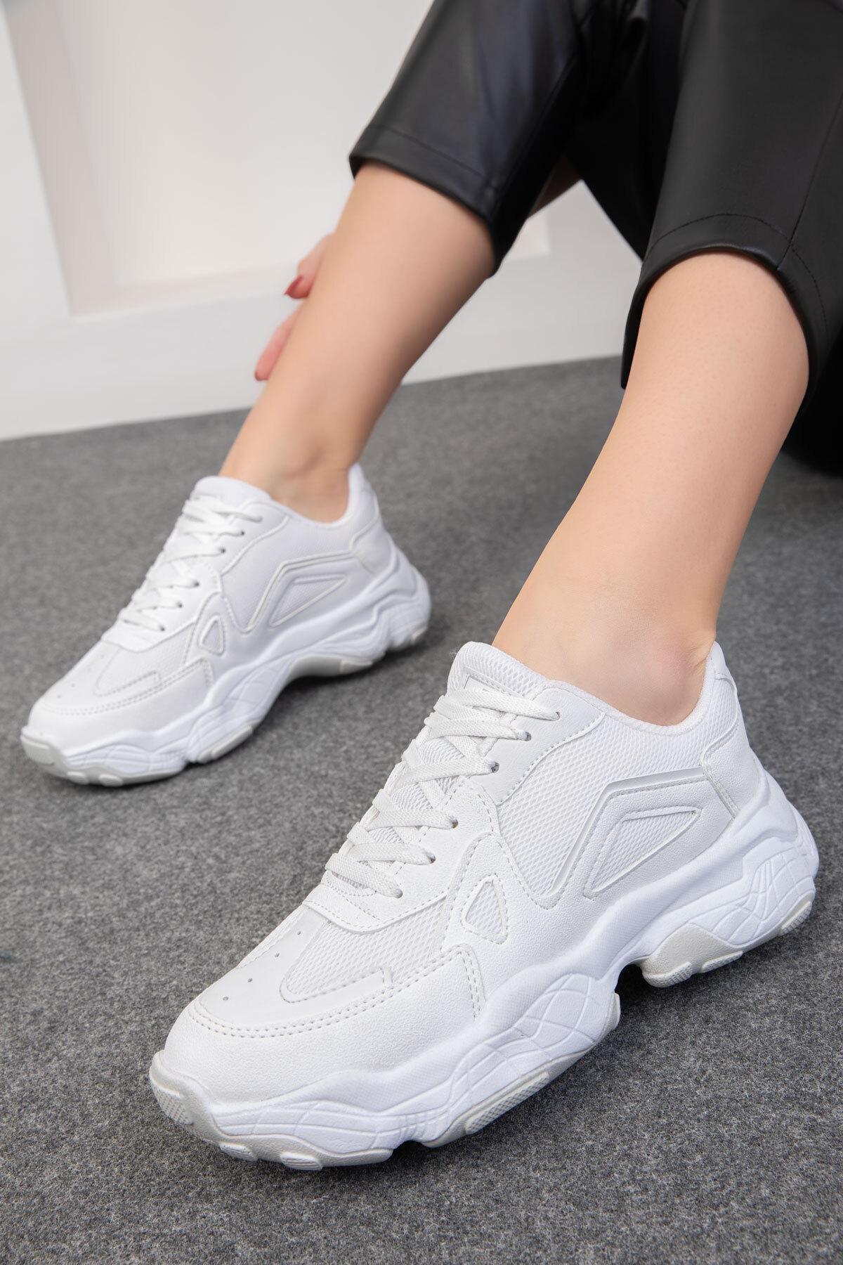 White Casual Sneakers, , large image number 3