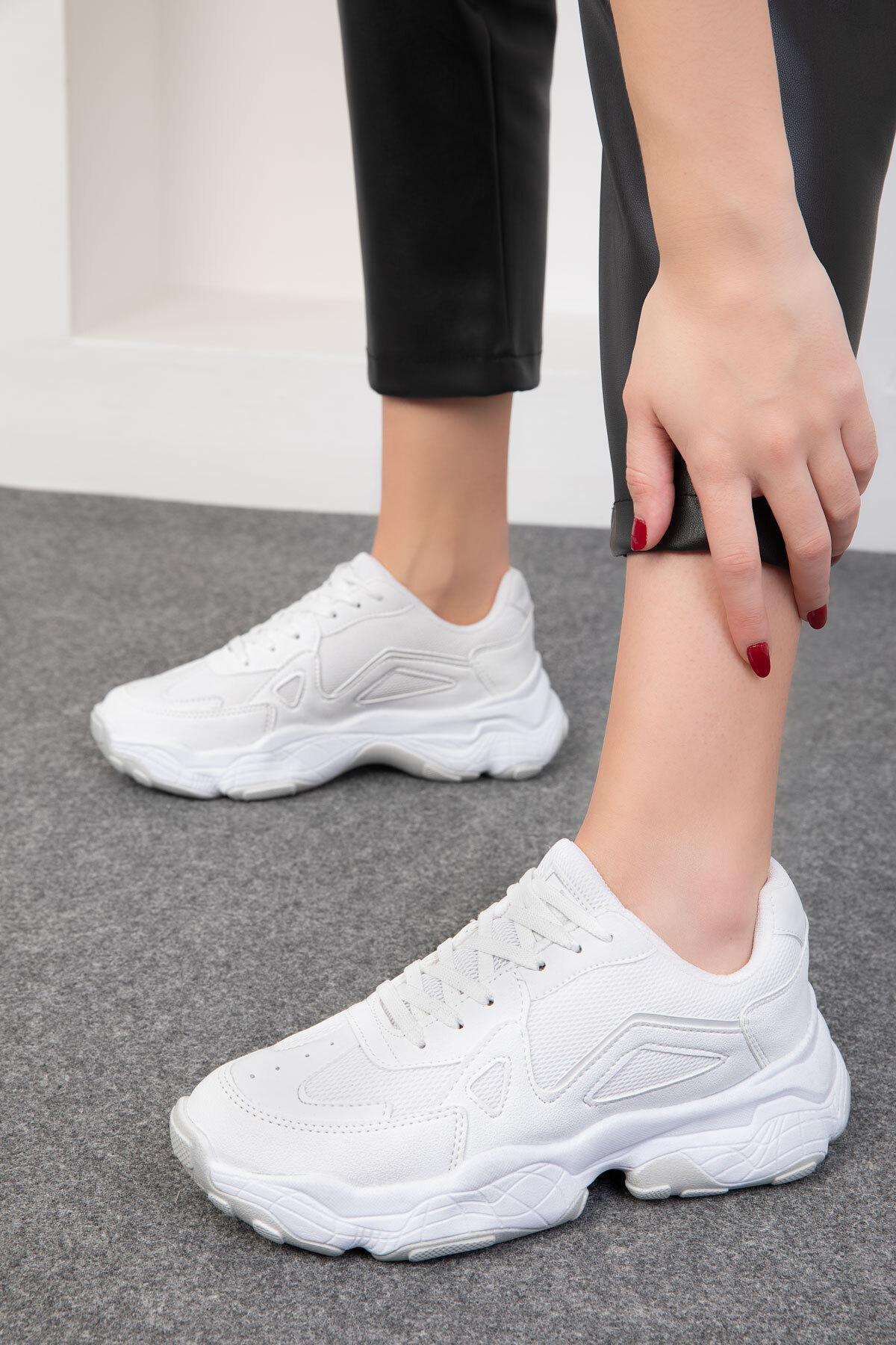 White Casual Sneakers, , large image number 4