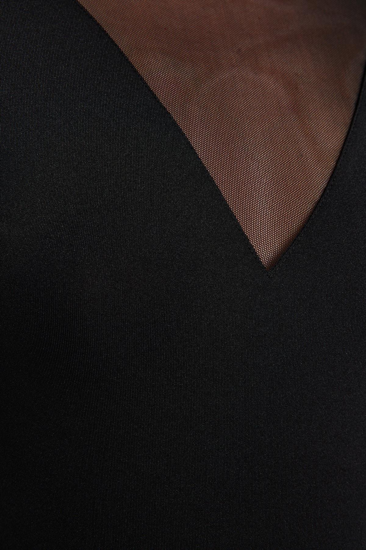 Black Slim Fit Bodysuit, , large image number 3