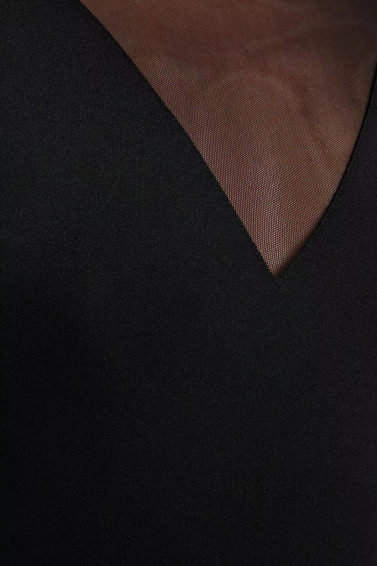Black Slim Fit Bodysuit, , large image number 3
