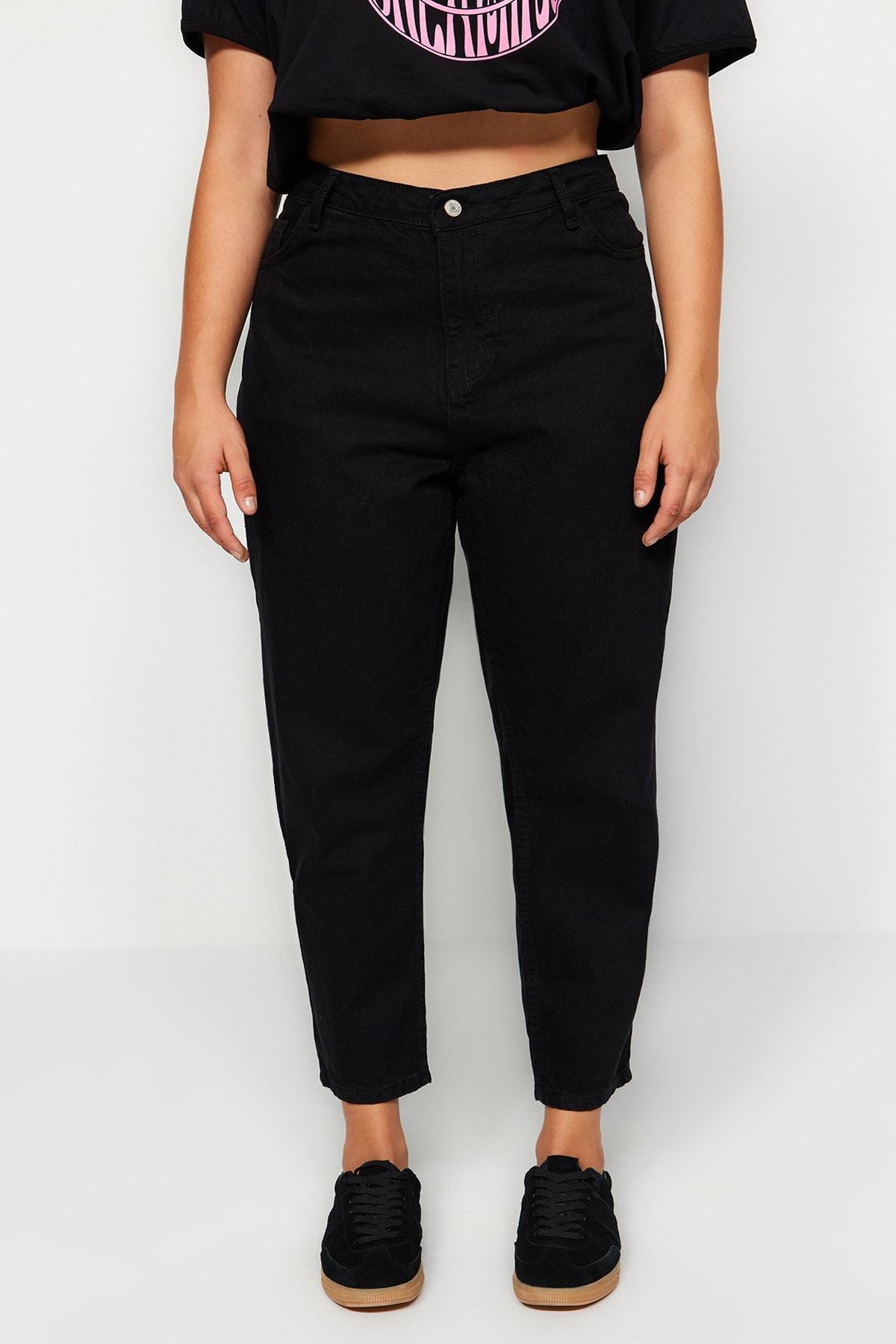 Black Mom Plus Size Jeans, , large image number 2