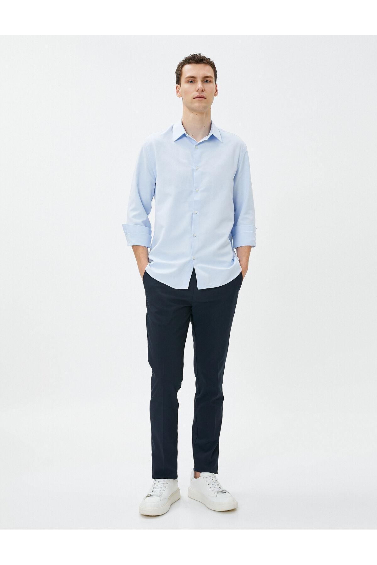 Koton - Blue Classic Collared Shirt