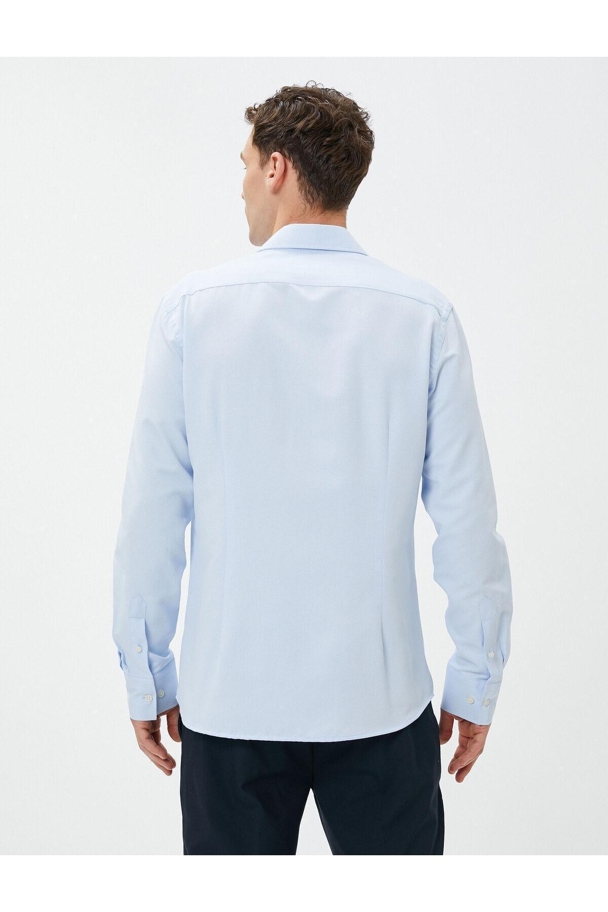 Koton - Blue Classic Collared Shirt
