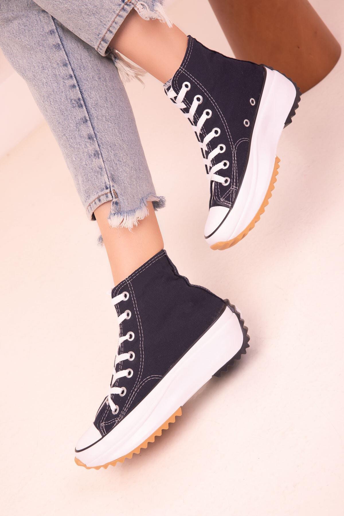 SOHO - Navy Lace Up Sneakers
