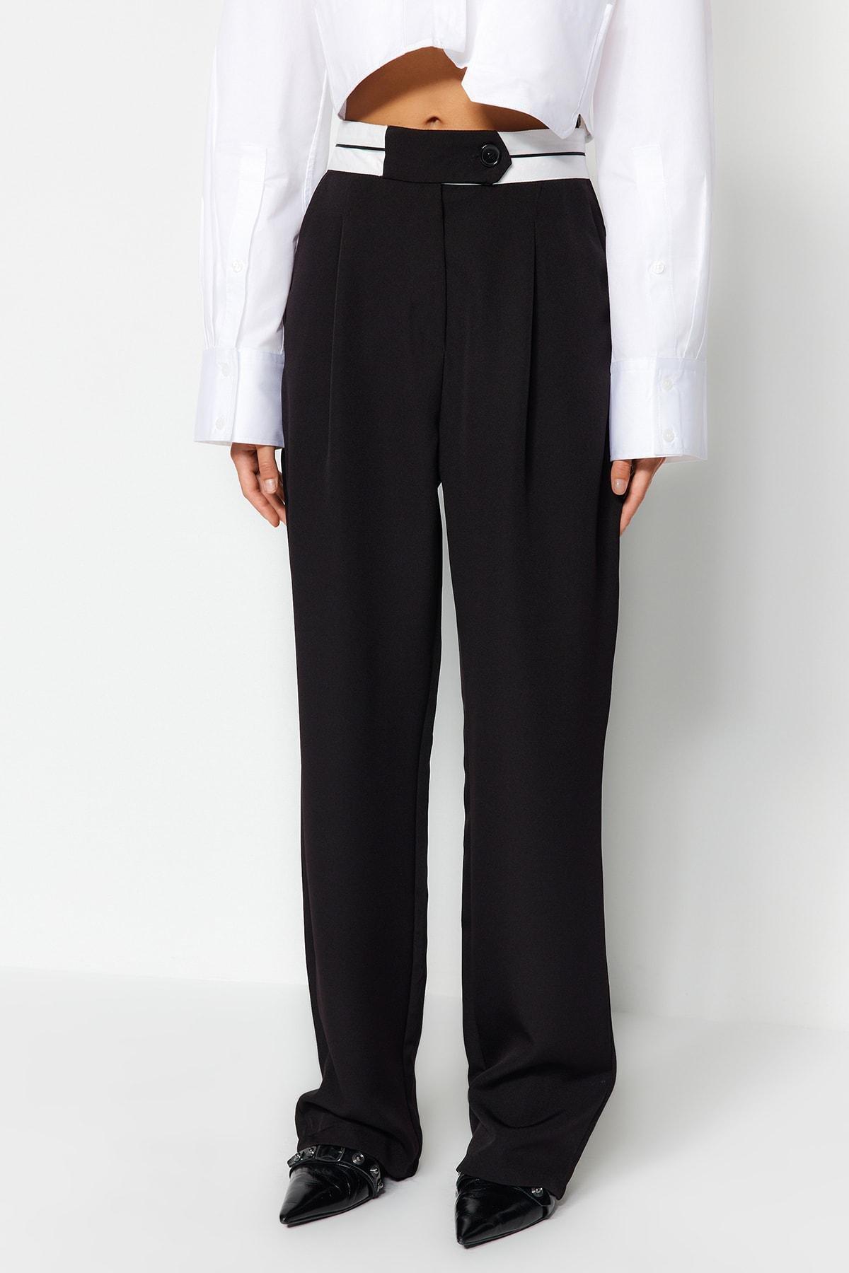 Black Wide Leg Pants, , large image number 3