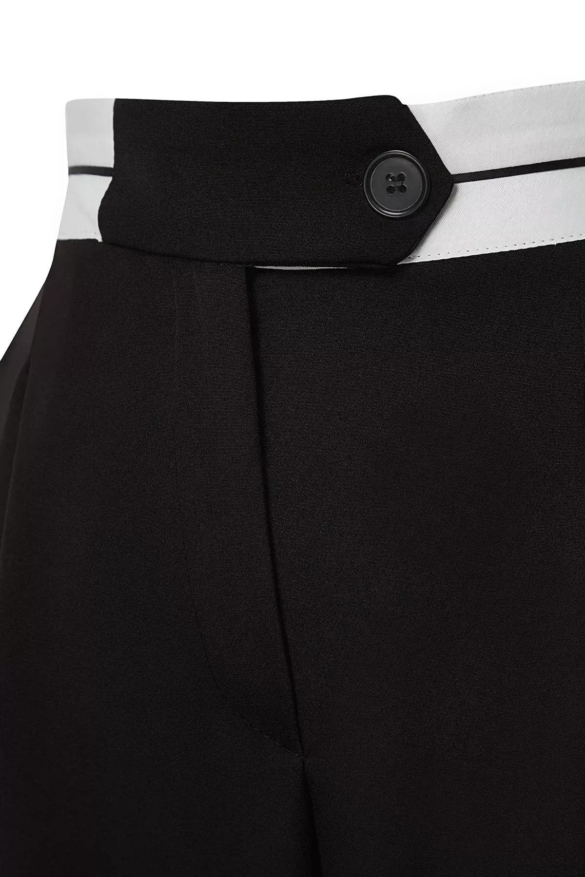 Black Wide Leg Pants, BLACK, large image number 6