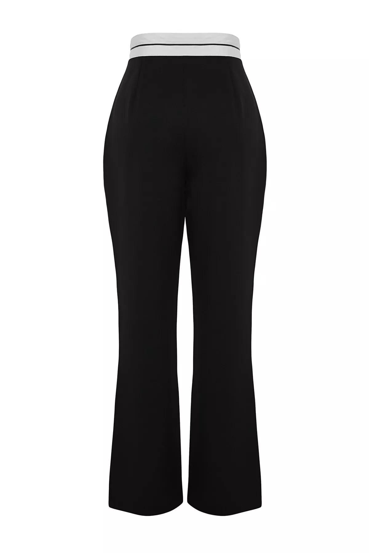 Black Wide Leg Pants, BLACK, large image number 7