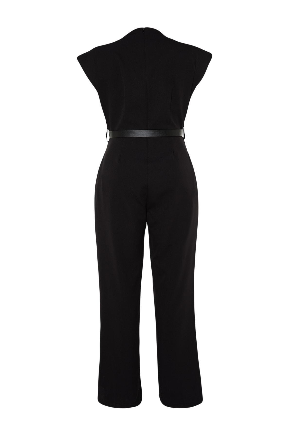 Black Regular Plus Size Jumpsuit, , large image number 7