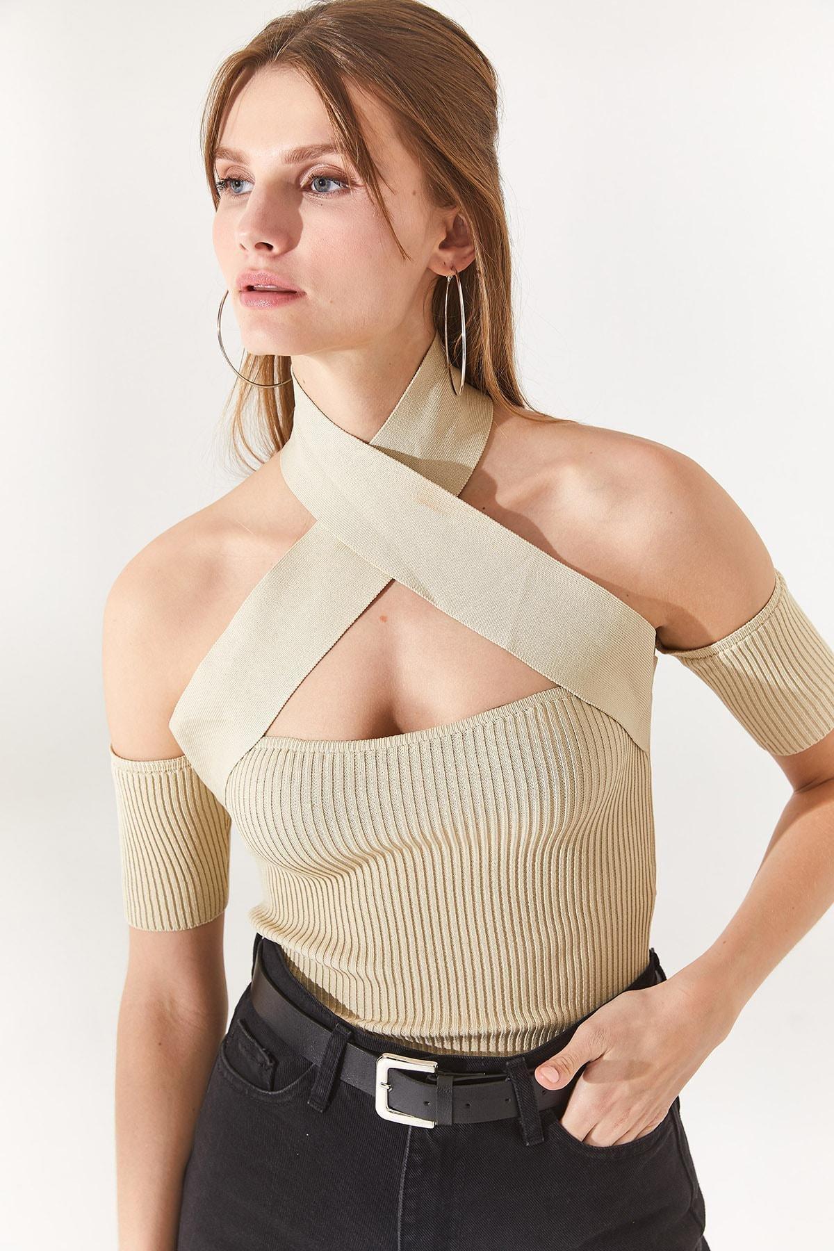 Beige Slim Fit Top, Rock, large image number 2