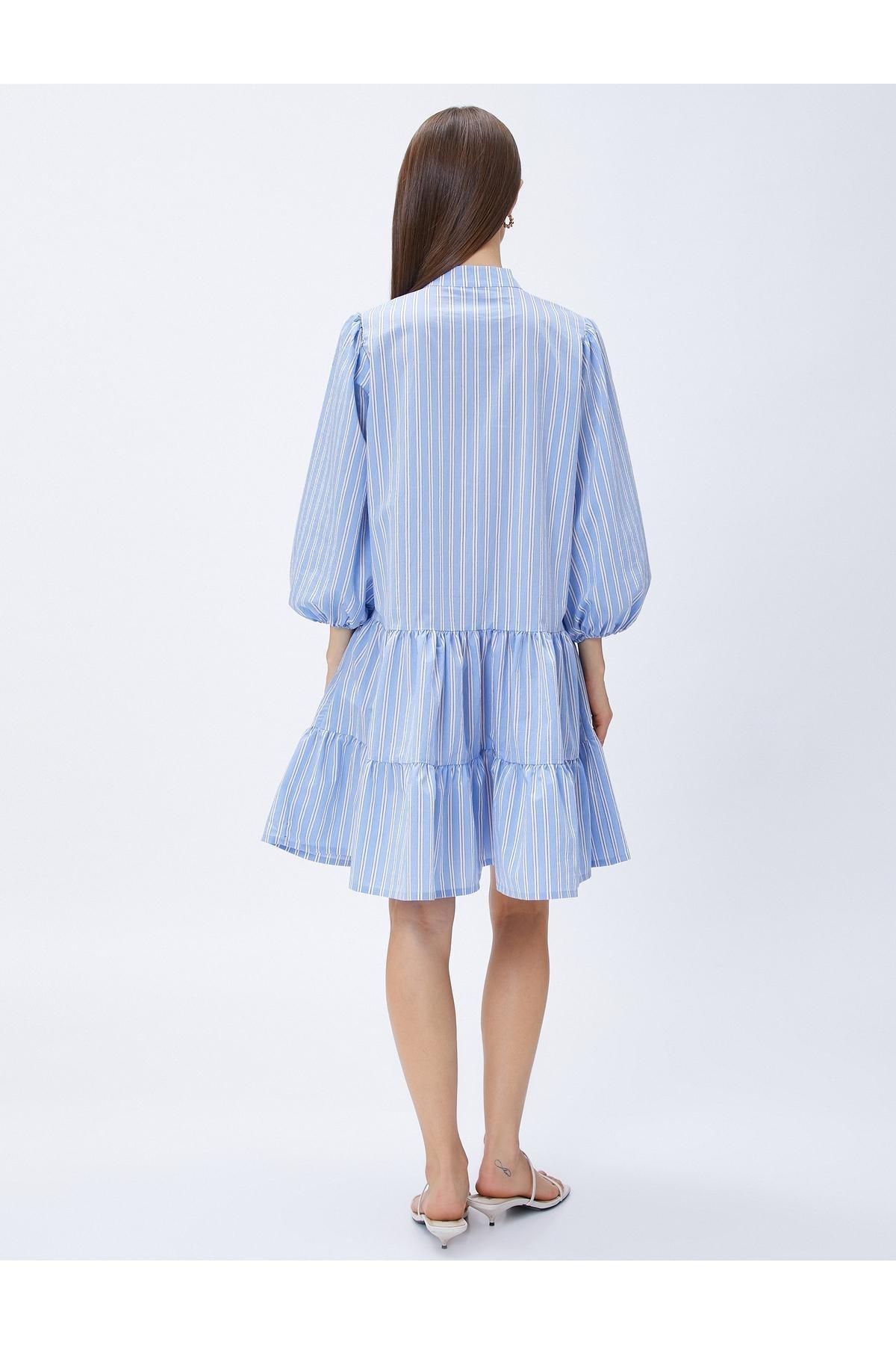 Koton - Blue Striped Layered Dress