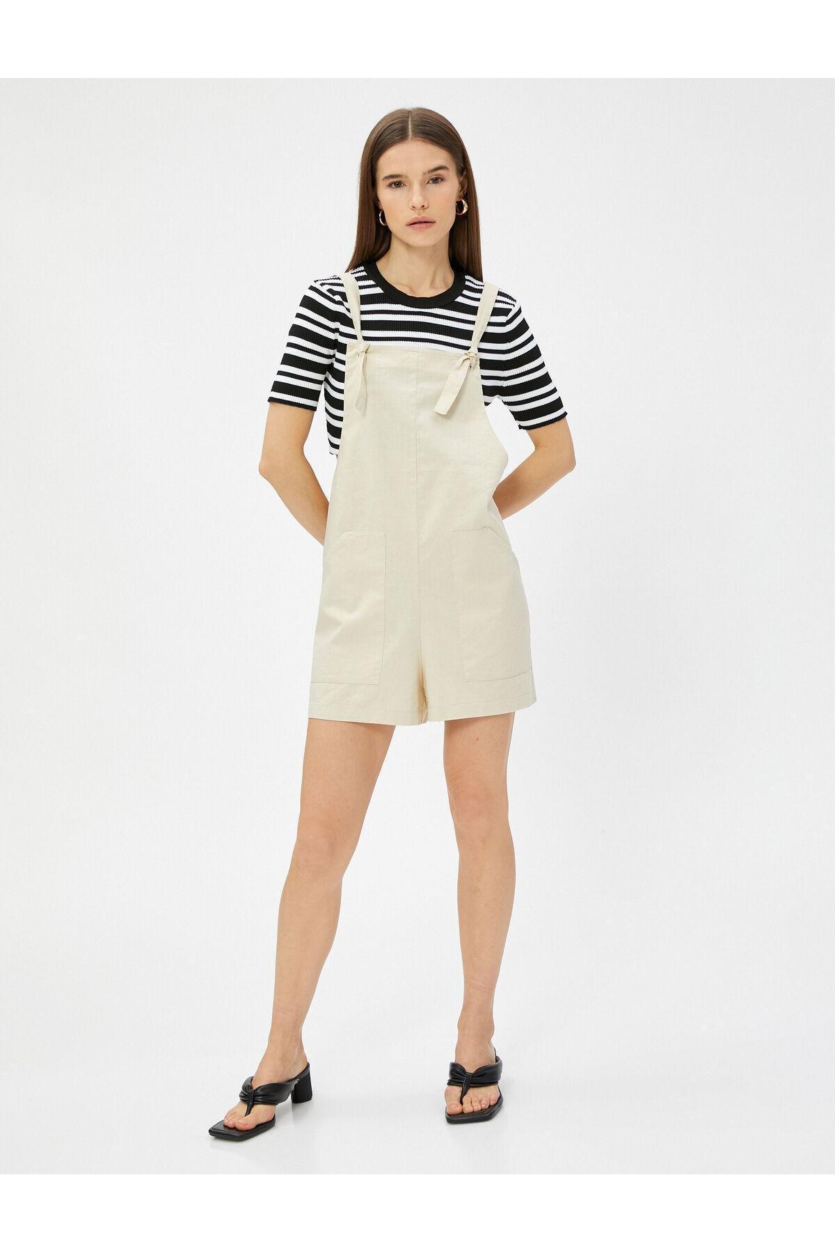 Koton - Ecru Salopet Overalls