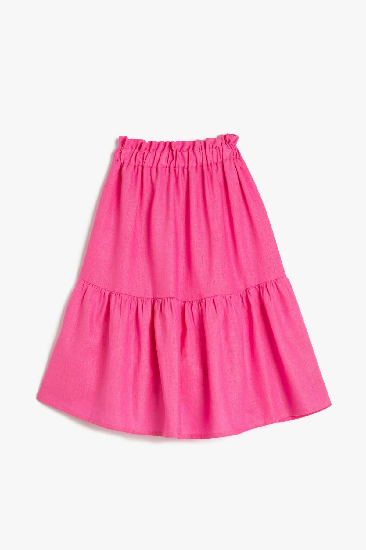 Koton - Pink Midi Layered Skirt, Kids Girls