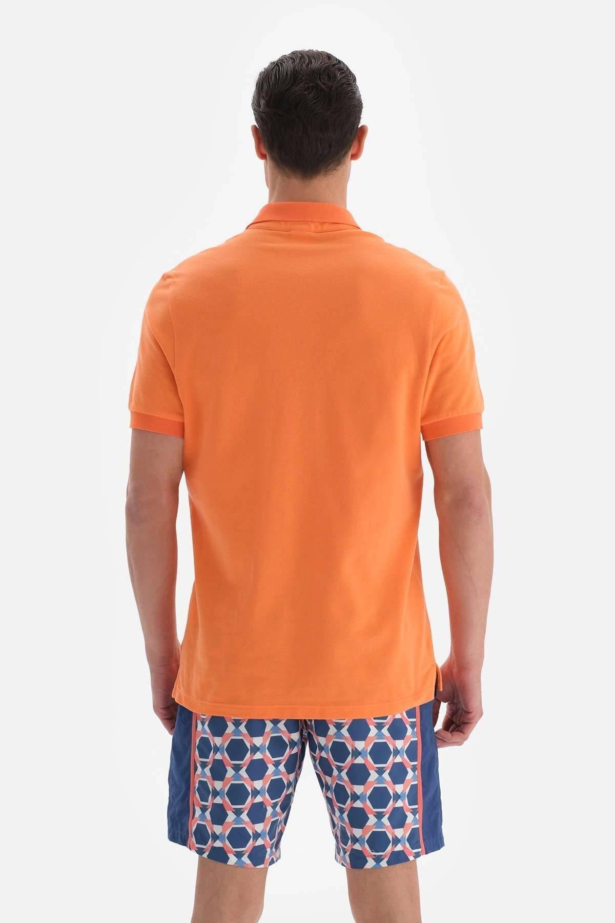 Dagi - Orange Pique Polo Neck T-Shirt